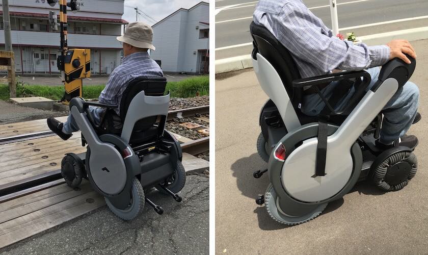 次世代型電動車椅子WHILLはパワフル走行で踏切も越える ｜ サンメディカル 介護保険レンタル